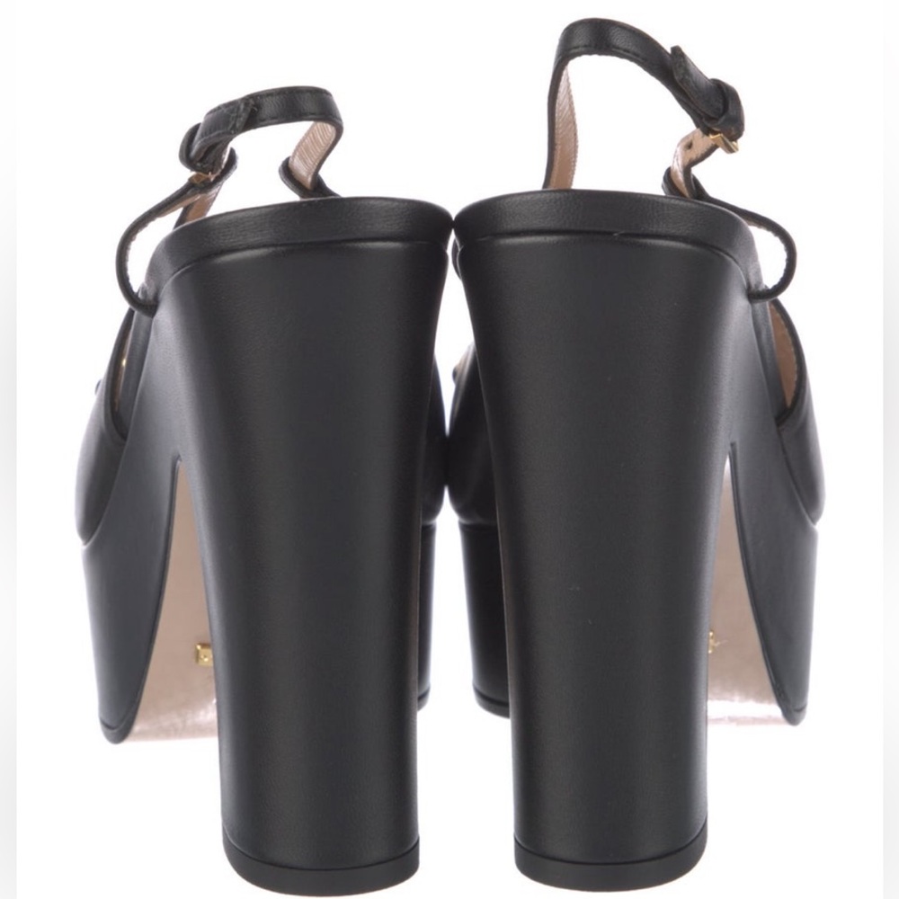 Gucci Leather Slingback Pumps - Picture 3 of 5